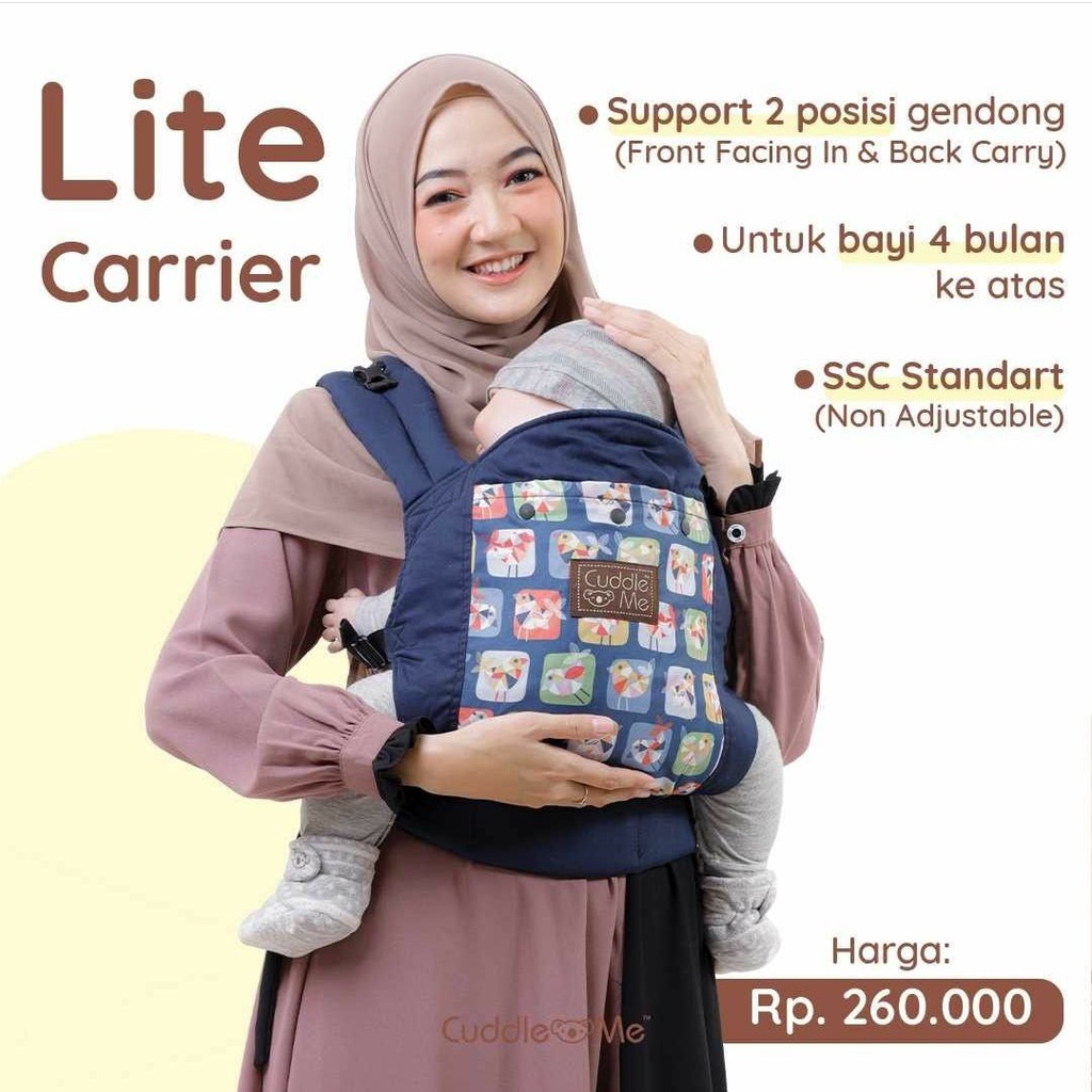Gendongan Bayi Cuddleme Lite Carrier SSC Gendongan M SHAPE Gendongan Ergonomis Cuddle Me Lite Carier