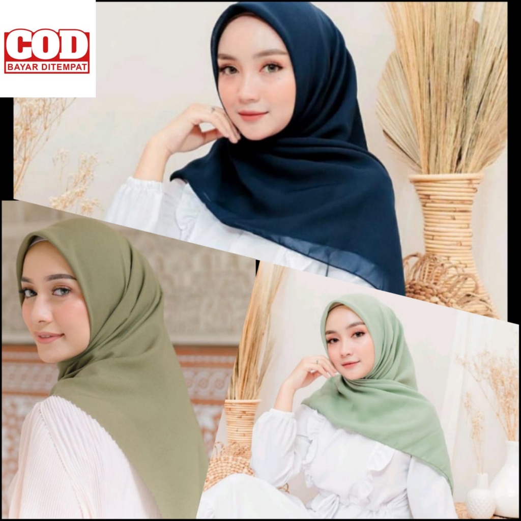 kerudung segi empat / hijab bella square/kerudung termurah grosir