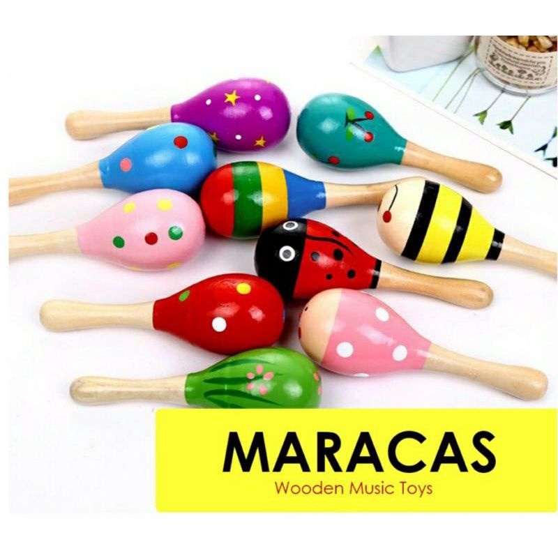 Mainan Kerincingan Maracas Bayi Baby Lucu