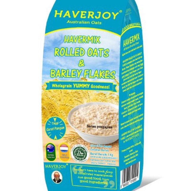 HAVERJOY HAVERMIX ROLLED OATS &amp; BARLEY FLAKES