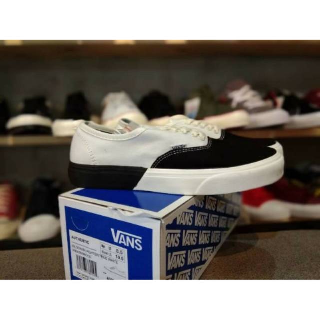 vans authentic blocked pewter true white