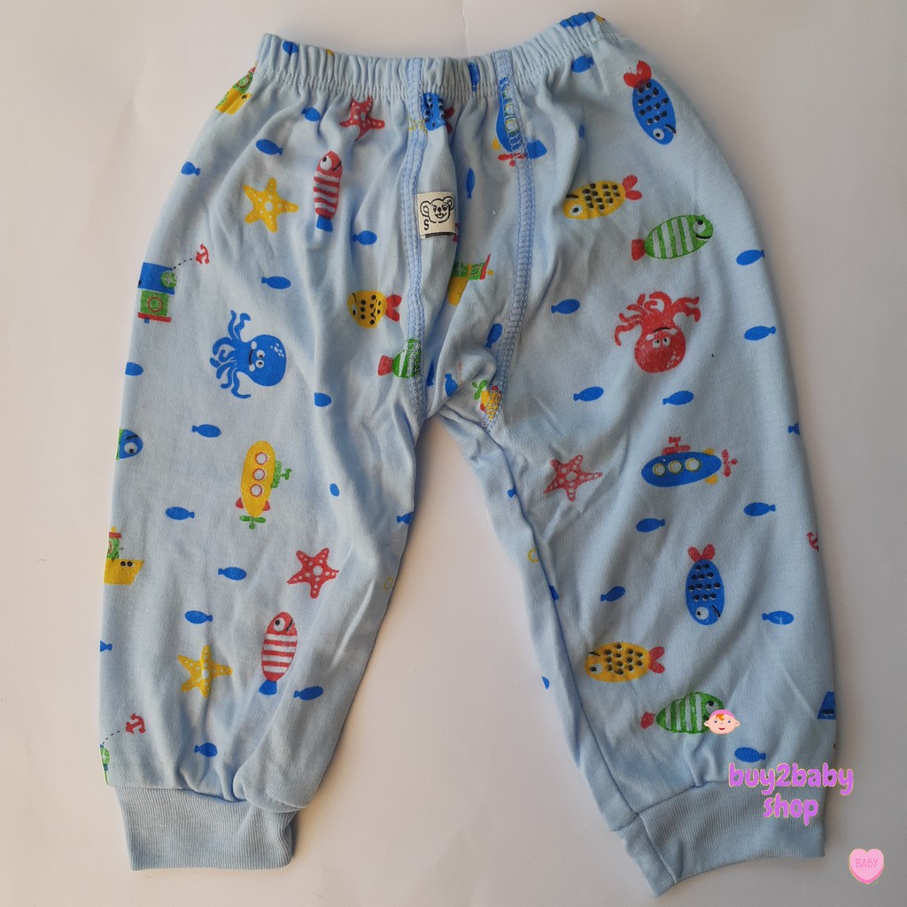 Celana panjang bayi Abiy Baby Motif Warna Size M isi 6 PCS