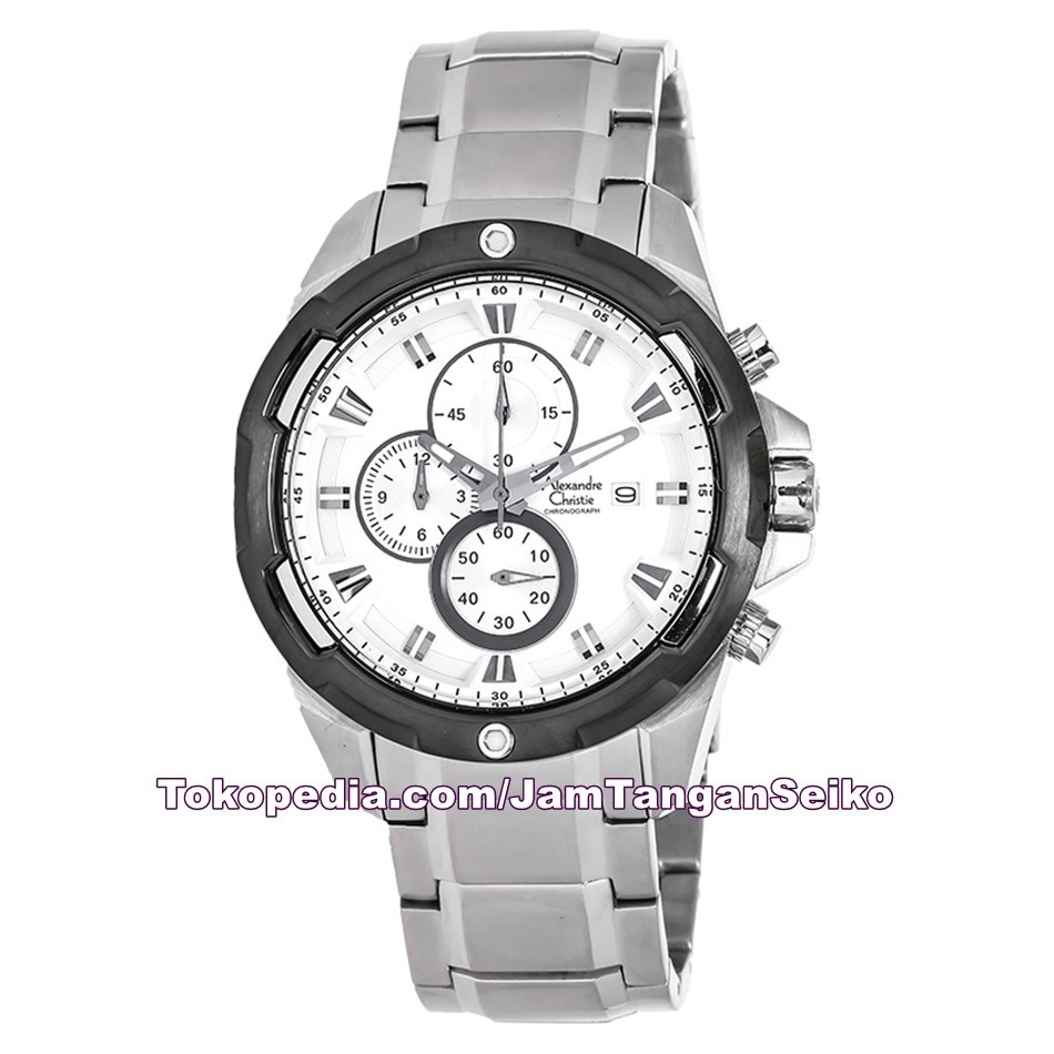 Jam Tangan Pria Alexandre Christie AC 6305 MC BTBSL Chronograph
