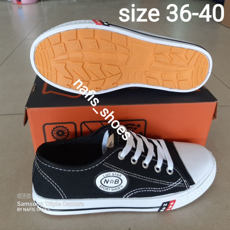 sepatu n#b import sepatu anak sekolah sd smp unisex size 36-40