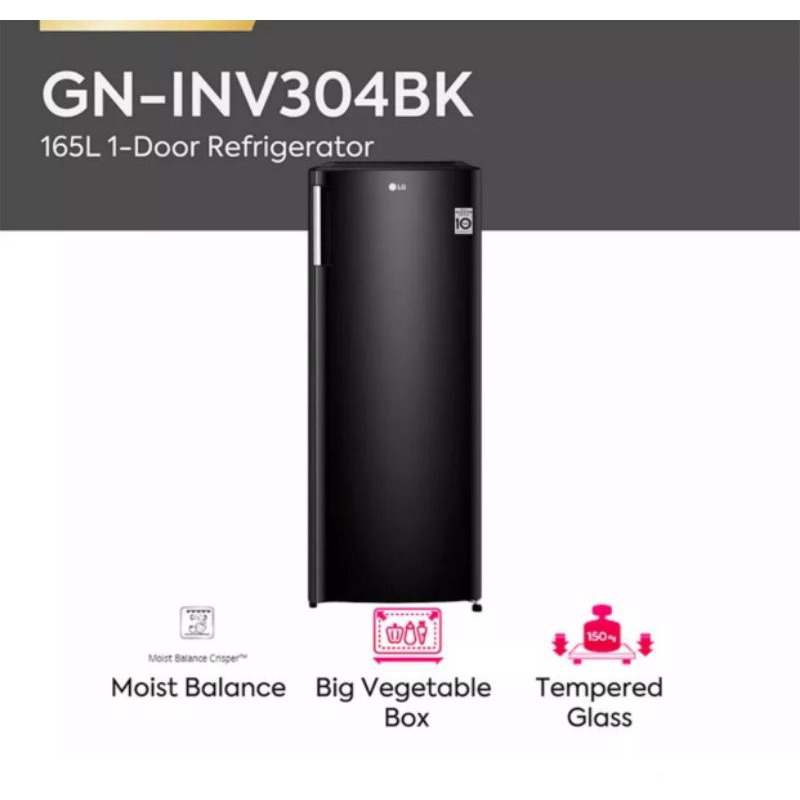 LG Freezer Inverter Low Watt [165 L] GN-INV304 KHUSUS LUAR JABODETABEK