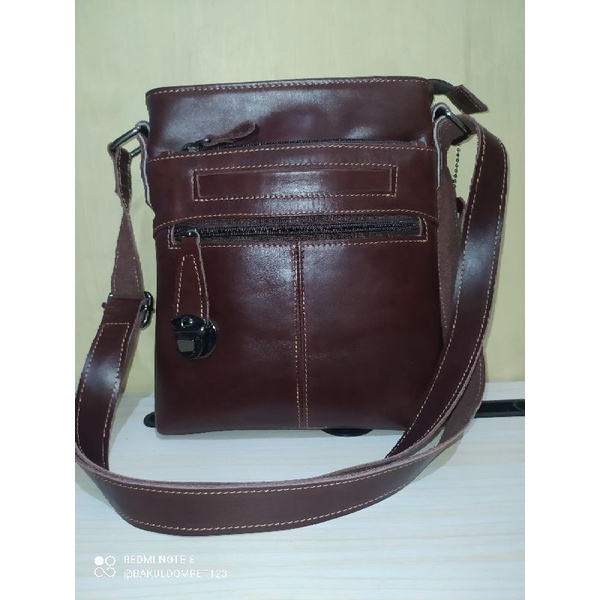 TAS SLEMPANG KULIT SAPI ASLI RING V