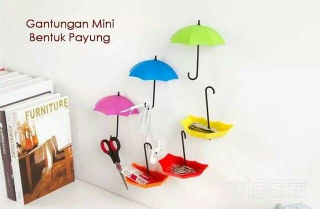 Gantungan mini bentuk payung 1pack isi 3 warna berbeda