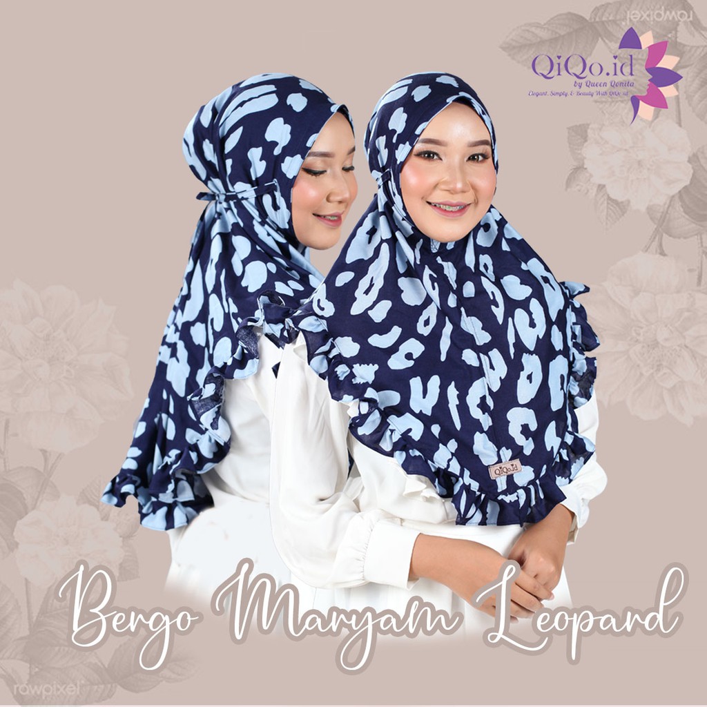 Bergo Maryam/ BERGO MARYAM MOTIF / Hijab Maryam Leopard