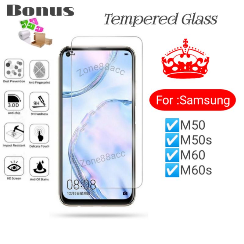 Antigores Tempered Glass Screen Guard protector Samsung M50 M50s M60 M60s TG Bening Antiblue Spy Blue light Full Garskin Lensa Lens Pelindung Layar