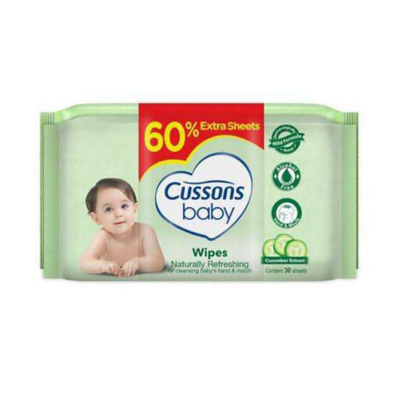 CUSSONS BABY WIPES 50'S NATURALLY '50 BELI 1 GRATIS 1