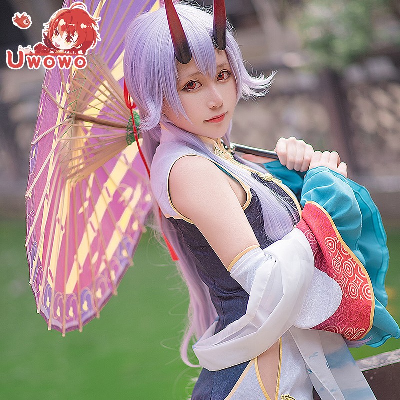 Uwowo Kostum Cosplay Tomoe Gozen Cheongsam Qipao Fate Grand Order FGO