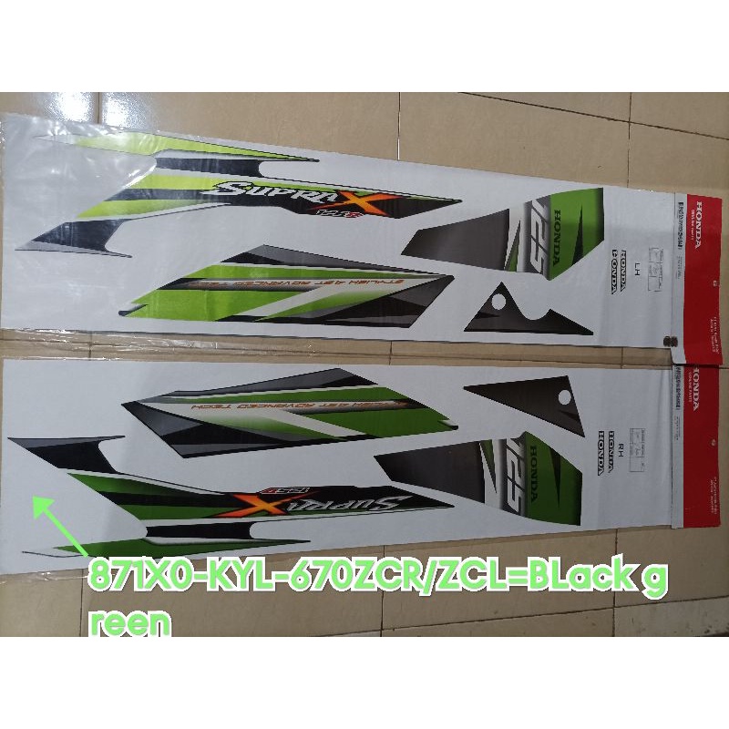 STRIPING SUPRAX/871X0-KYL-670Zcl/ZCR/BLACKGREEN