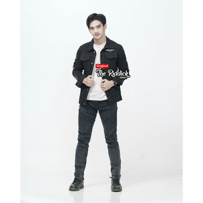 Jaket Jeans WOSHING Pria Terbaru Jaket Jeans Tempel Tangan Jaket Jeans Distro Jaket Pria
