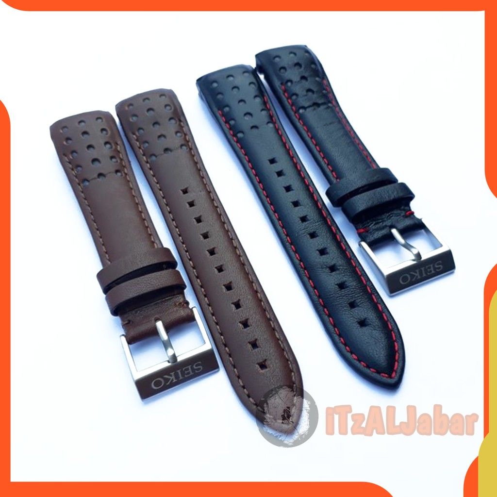 Tali jam tangan Seiko Kulit Leather strap 21mm Tali jam Seiko 21mm