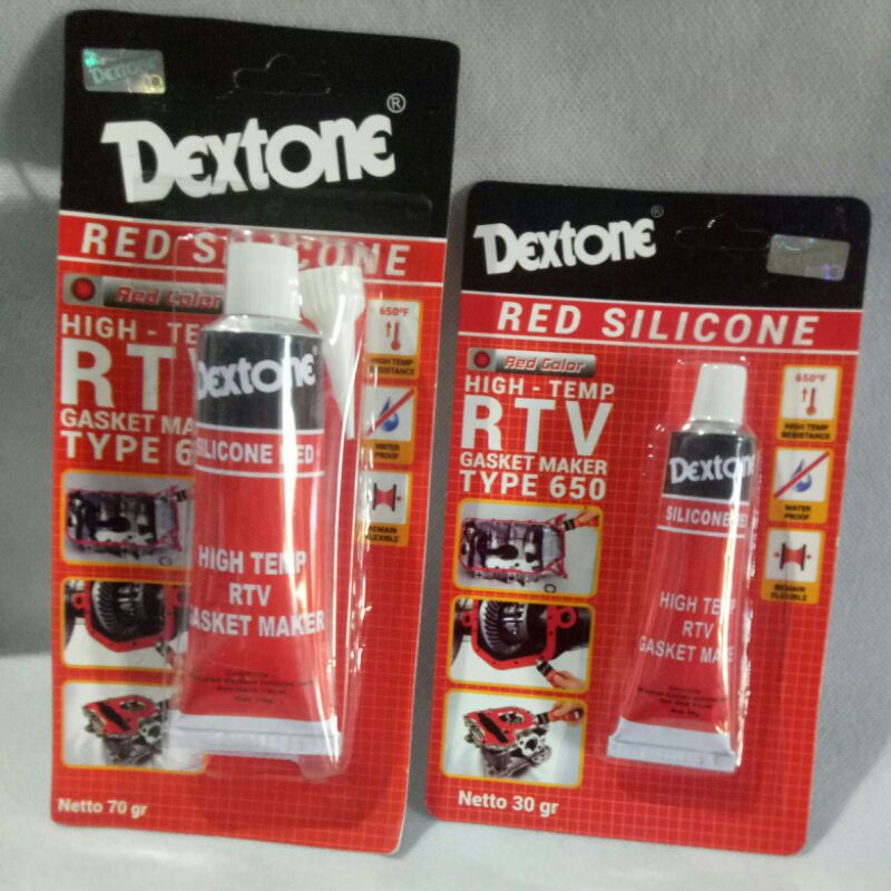 dextone lem merah dextone red silicone  lem anti panas dextone 30gr lem merah dexbond 30gr