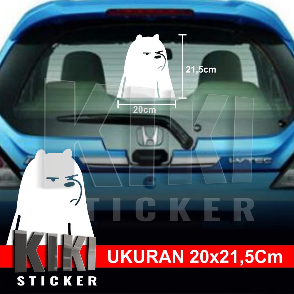 CUTTING STICKER - STICKER KACA MOBIL MOTOR PINTU BODY - WE BARE BEARS ( ICE BEAR )