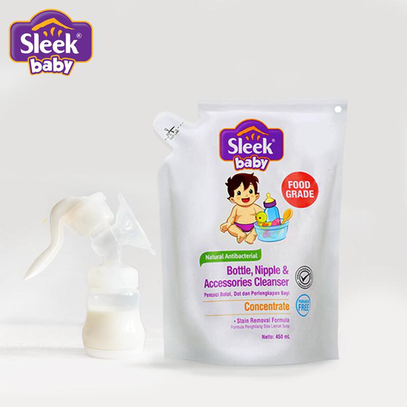 Sleek Bottle Nipple and Baby Accessories Cleanser Refill 900 ml / Sleek Cleanser / Sabun Cuci Botol