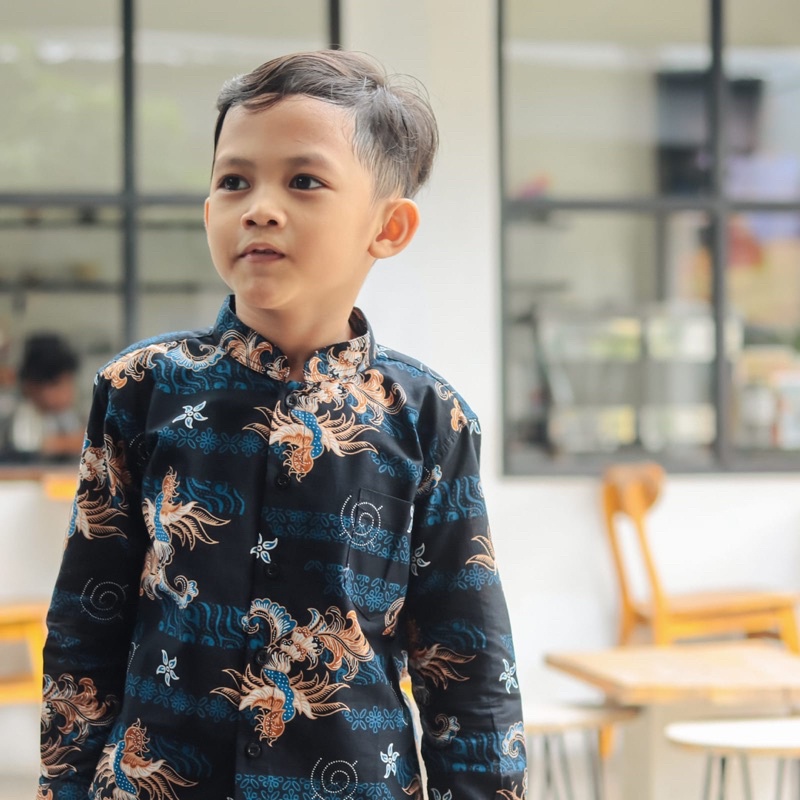 BatikBule Kemeja batik slimfit anak anak motif casual keren promo