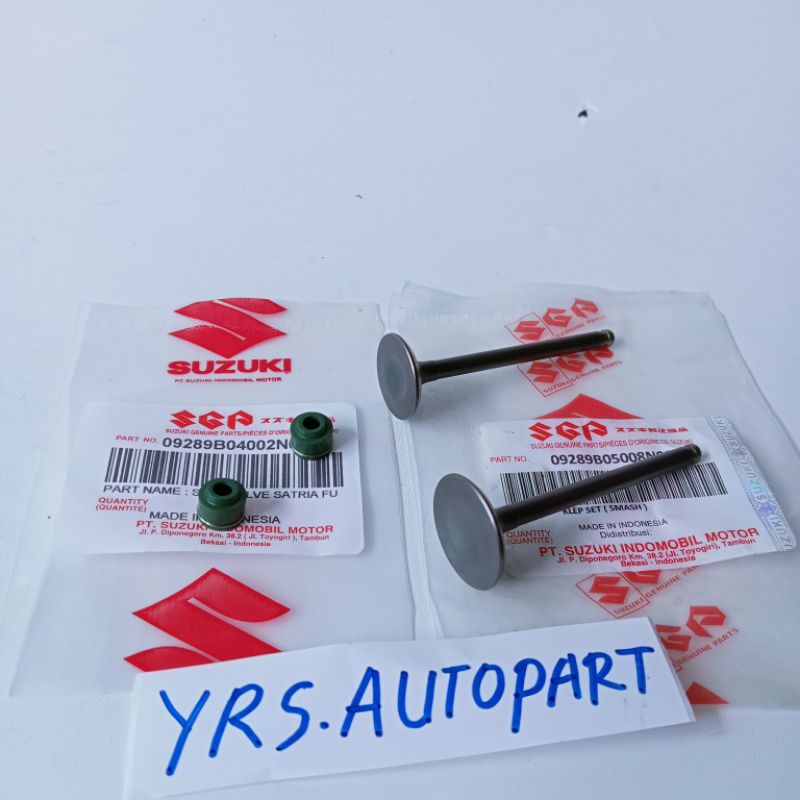 Klep set IN Ex+Sil klep Suzuki Smash Shogun 110 Shogun 125 ORI SGP