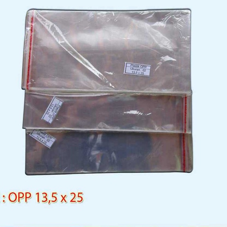

Plastik OPP 13,5 x 25 Murah Isi 100 Lembar