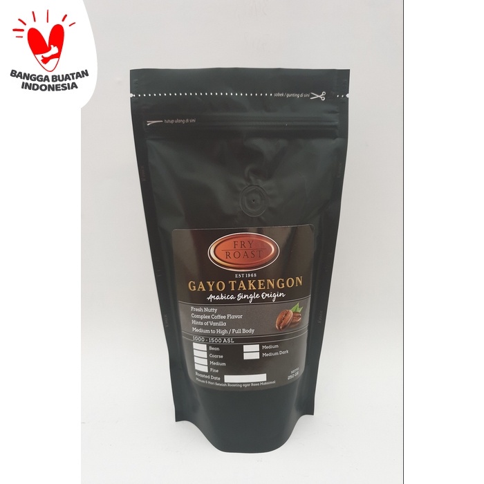 

t01thy Kopi Arabika Aceh Gayo (Biji/Bubuk) 250 Gram - Biji Ds20X11