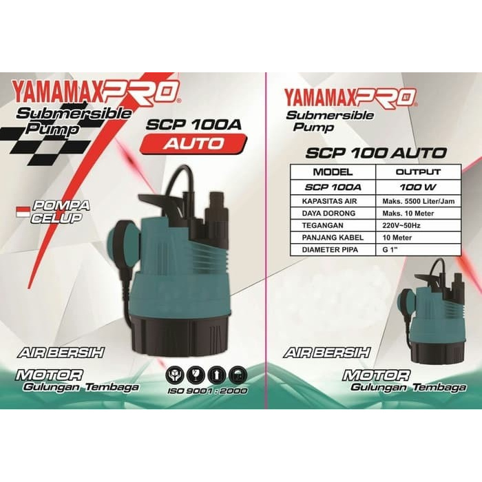 pompa celup otomatis Yamamax PRO SCP100A pompa celup air bersih auto