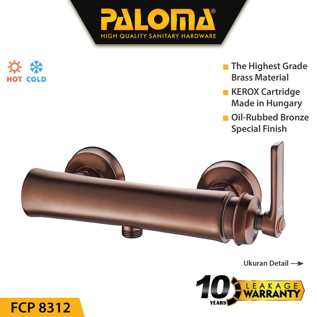 PALOMA FCP 8312 Keran Mixer Shower Mandi Panas Dingin Kran Air