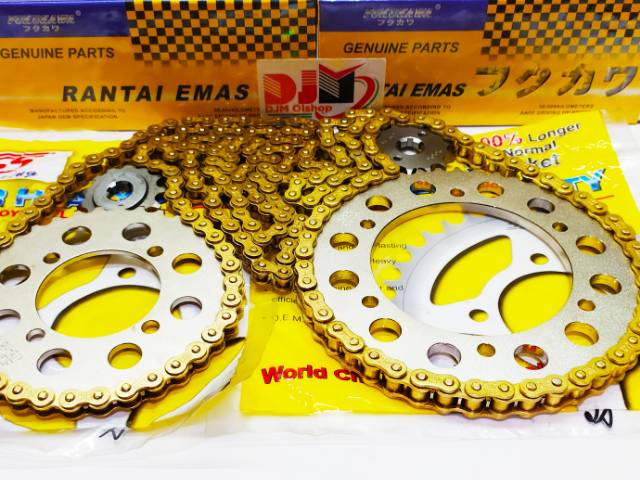 GEAR SET SSS RANTAI GOLD YMH RX-KING, FIZR, JUPITERZ , JUPITER MX, MX-NEW ORIGINAL SSS-3