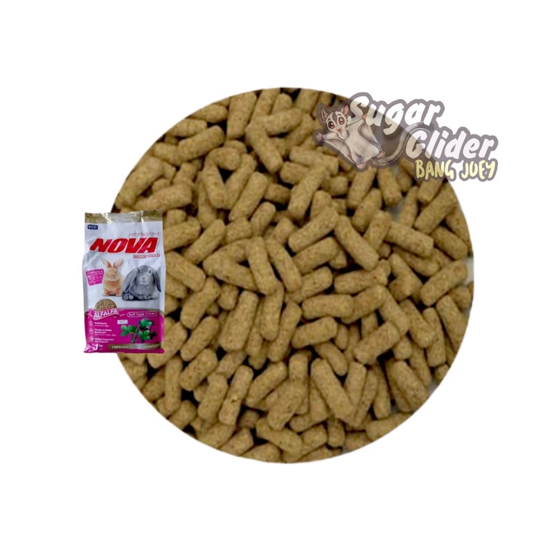 NOVA ALFALFA 1 KG  pelat makanan kelinci hamster Rabbit food mix berries Freshpack