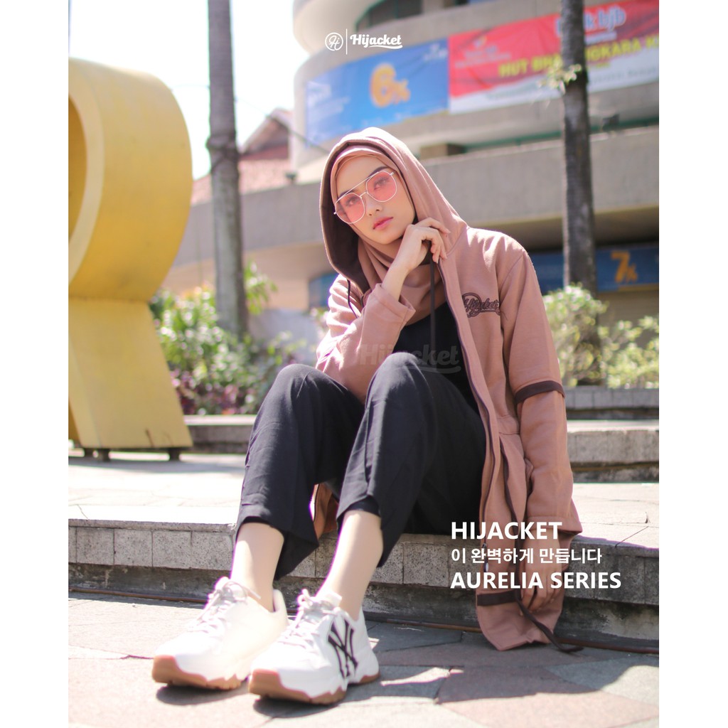 HIJACKET AURELIA FASHION MUSLIM HIJAB  MUSIM DINGIN - JAKET HIJAB PREMIUM BAHAN TEBAL CASUAL LOOK-1