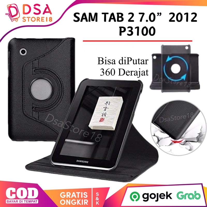 Case Samsung Galaxy Tab 2 P3100 | Casing Samsung Tab 2 7 inch 2012 P3100 P3105 Cover Rotary 360° Sta