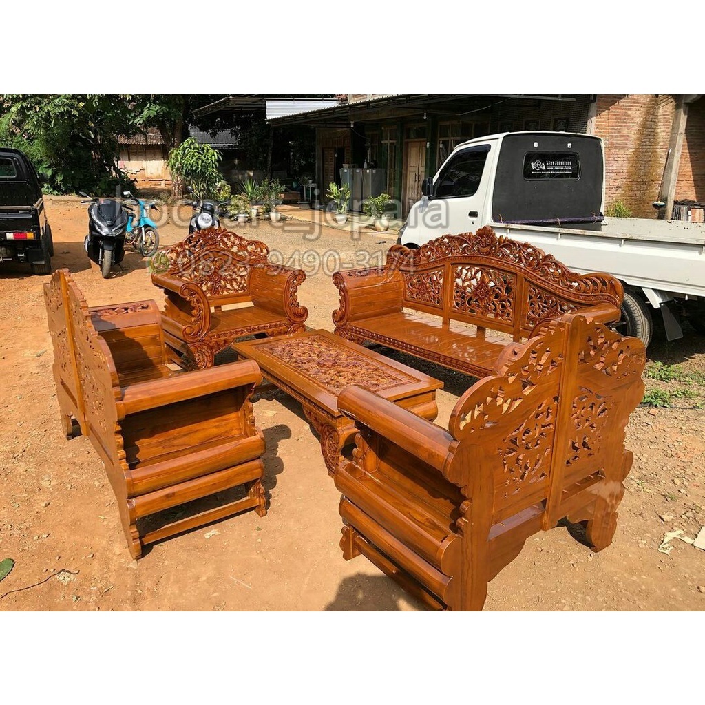 Kursi madura arjuna jati / kursi madura arjuno by chocoart jepara kursi madura jumbo ukiran mewah