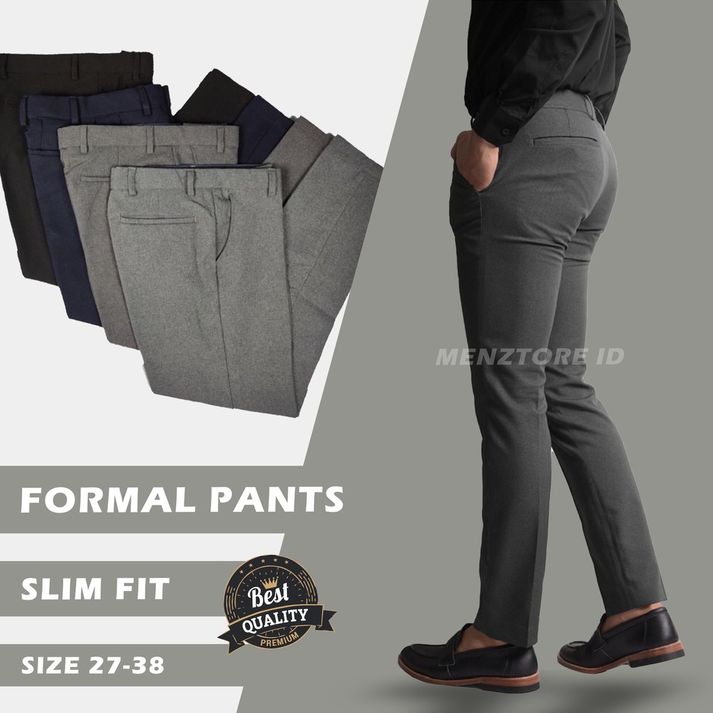 Celana Bahan Formal Pria Slimfit