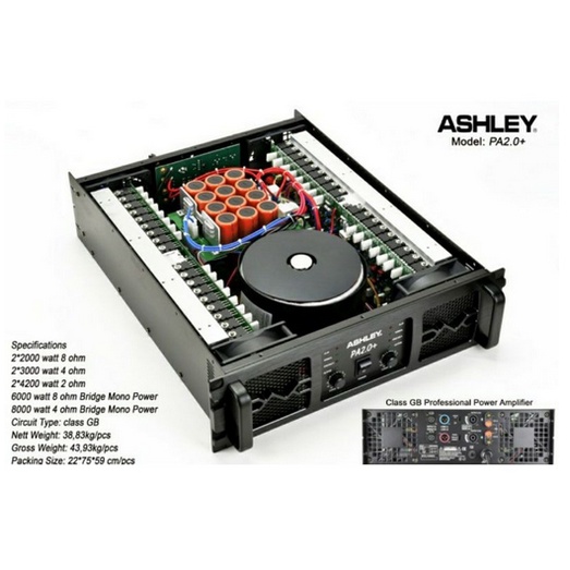 POWER AMPLIFIER ASHLEY PA 2.0 + ORIGINAL PA.2.0 PLUS