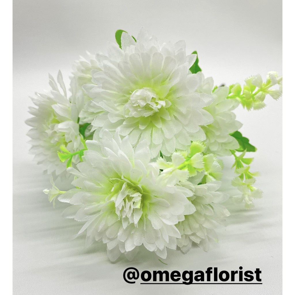 BUNGA SERUNI MINI X 7 ARTIFICIAL Bunga Artificial/Bunga Plastik/Bunga Dekorasi/Dekorasi Pernikahan/Pernikahan-Putih Bersih