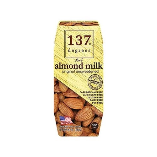 137 DEGREES ALMOND MILK 180 ML WALNUT PISTACHIO SUSU ORIGINAL HALAL - ALM UNSWEETENED