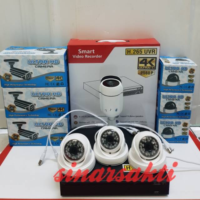 PAKET CCTV SKYLOOK 4CH 4CAMERA 8MP 4K ULTRA HD ( LENGKAP TGGL PASANG )