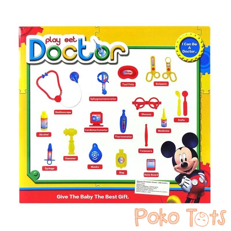 Happy Toon Play Set Doctor Mickey Mainan Dokter Anak