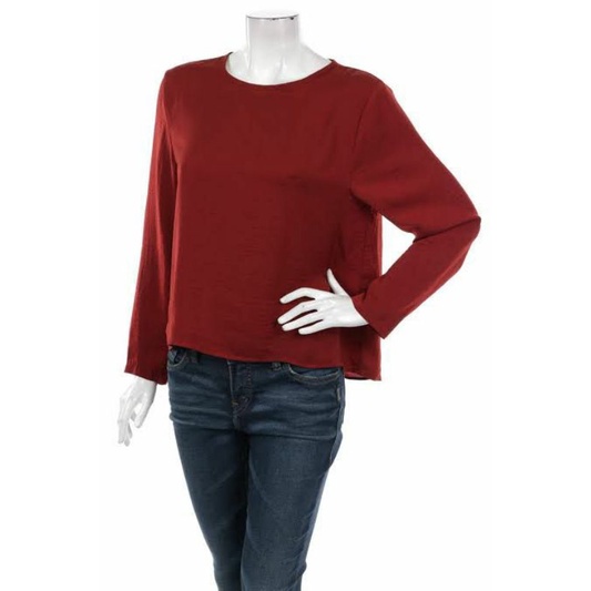 Hnm long sleeve blouse Maroon