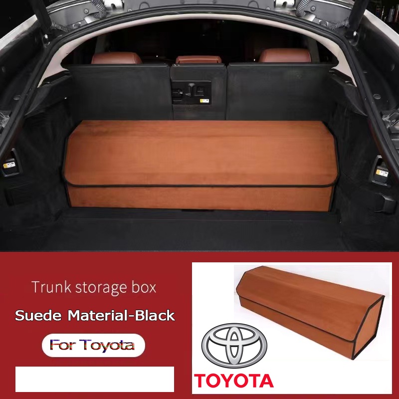 1 Set Tas Penyimpanan Lipat Bahan Suede Untuk Bagasi Mobil Toyota RAV4 Camry Harrier GR