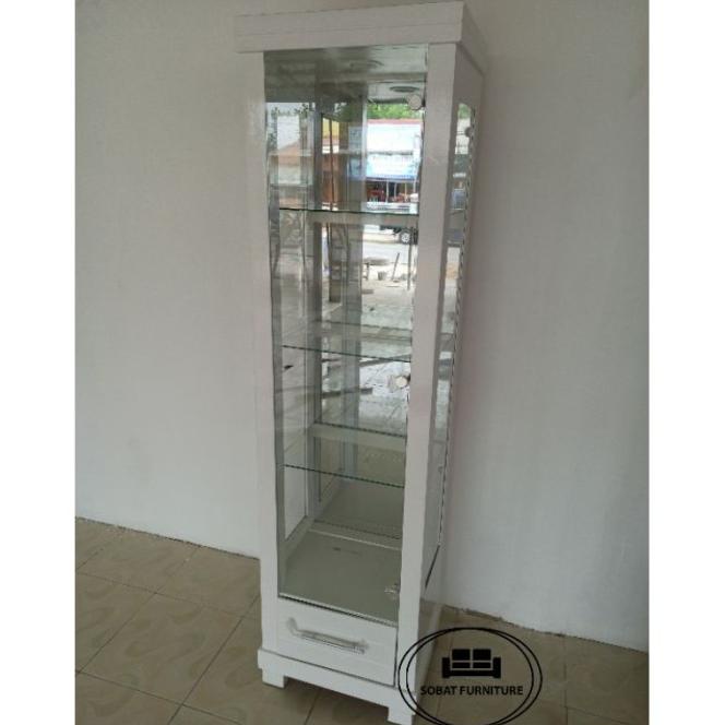 Umeila - Lemari Hias Pajangan Minimalis 1 Pintu Putih