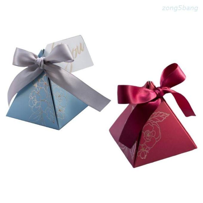 

ZONG TRIANGULAR PYRAMID GIFT BOX WEDDING FAVOR GIFT CANDY BOXES GUEST SD456SD5