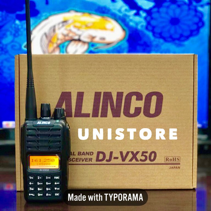 Mantul HT Handy Talky Alinco DJ-VX50 Dual Band Waterproof IP67