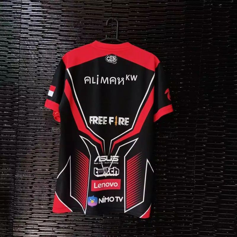 Baju gaming FreeFire,eVos,mobilelegend,rrq Free logo+nicknam