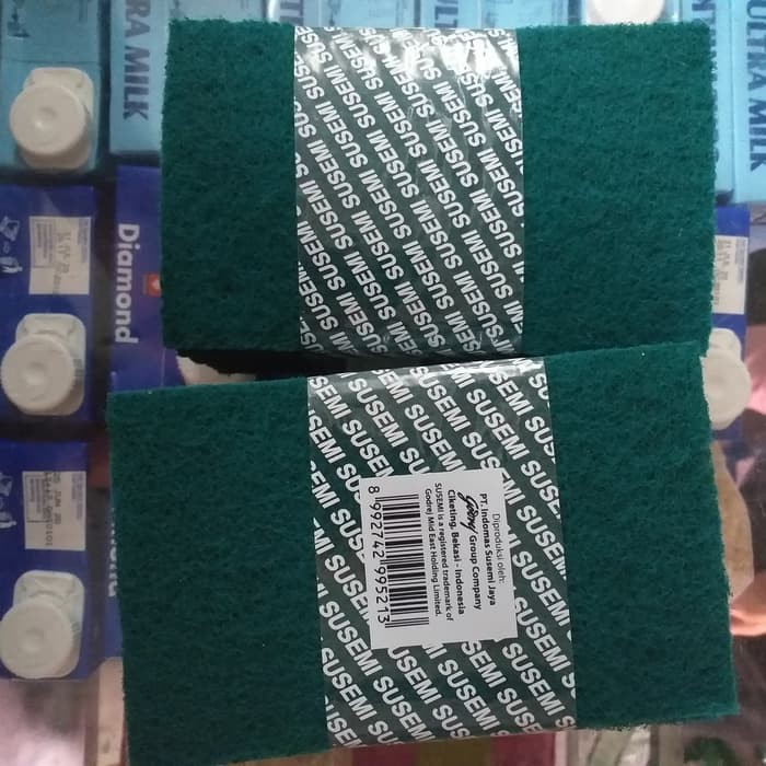 

polytex sabut spon SUSEMI 12pcs spon hijau tapas hijau