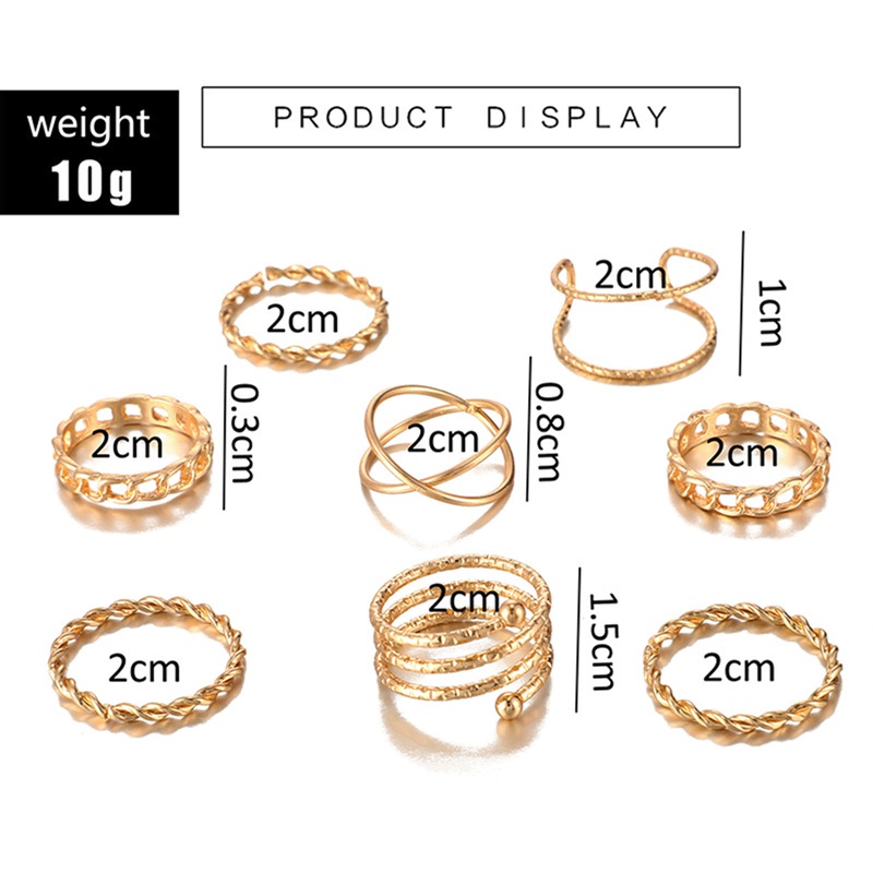 Fancyqube 10Pcs Gold Knuckle Stackable Rings Set For Women, Bohemian Gold/Silver Plated Comfort Fit Vintage VSCO Wave Joint Finger Rings Gift