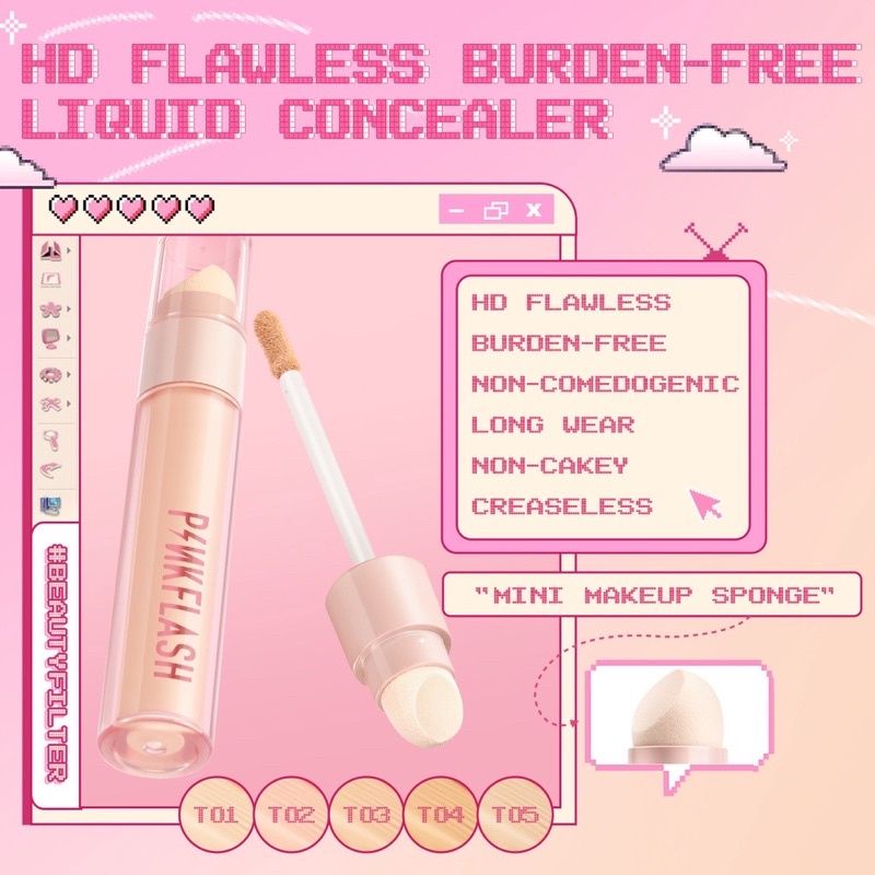 New Pinkflash concelear FLAWLESS LIQUID CONCEALER BRUSH