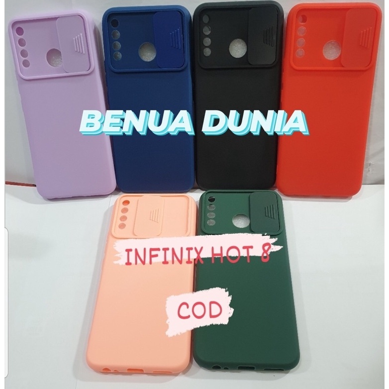 CASE SLIDE MACARON INFINIX HOT 8 - SLIDE CASE PELINDUNG KAMERA INFINIX HOT 8 - BENUA DUNIA