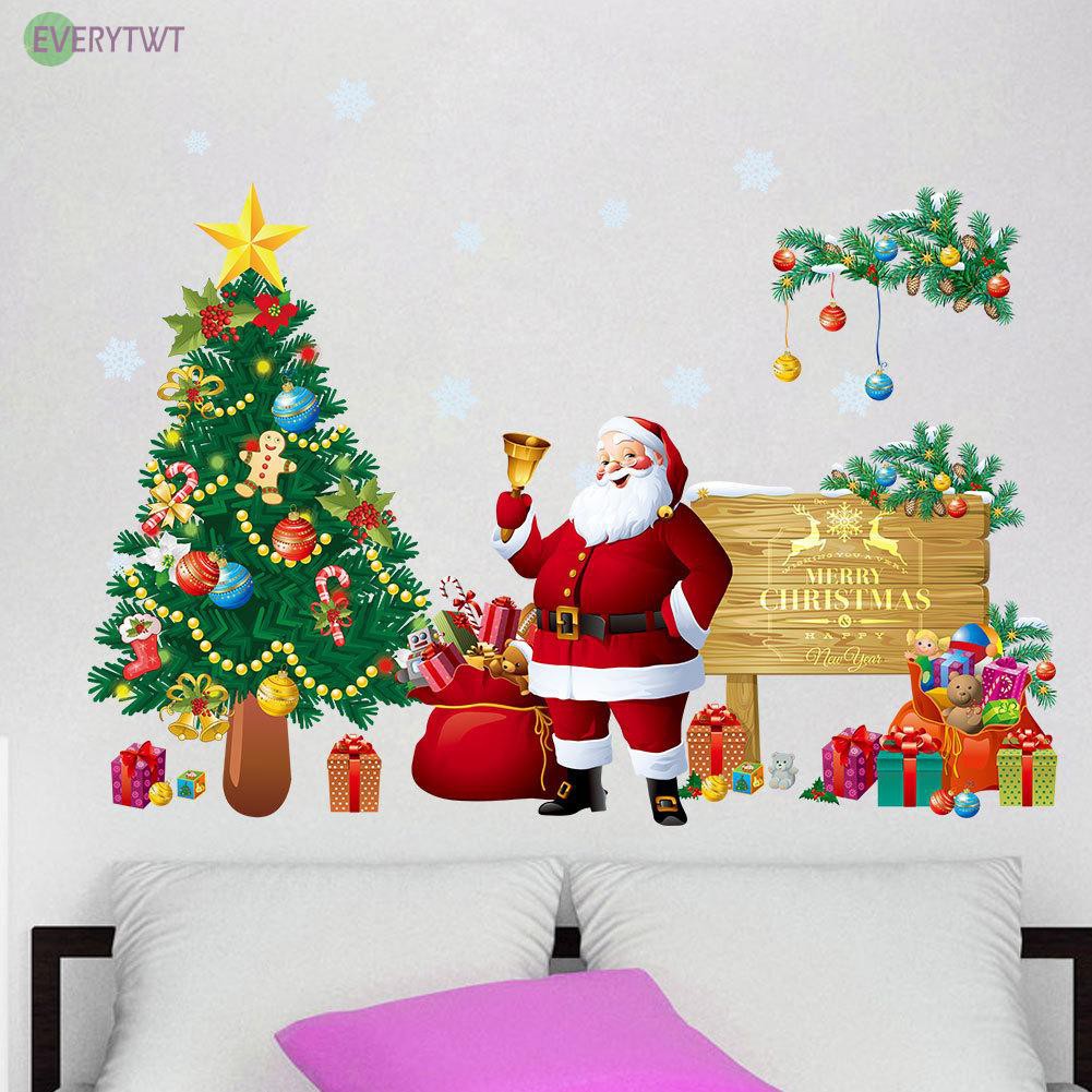 Wall Sticker Window Glass Crafts Decal 67x51cm Christmas Background Holiday Season Decoration Props Shopee Indonesia