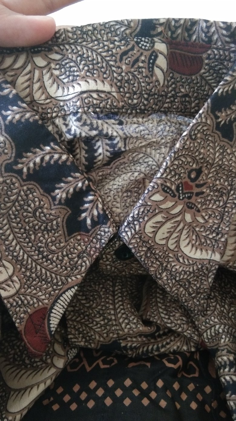 Kemeja Batik Pria Lengan Panjang Size M L Xl Xxl  Bswart Batik Hrb013 Kenongo Hem Panjang Padi